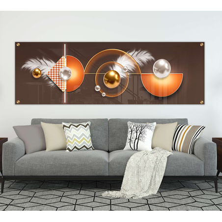 תמונת זכוכית תלת מימד פנורמית מיוחדת לסלון לפינת אוכל או למשרד  דגם-4317625