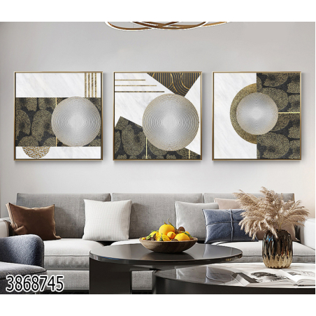 שלישיית תמונות מרובעות לסלון/פינת אוכל/ משרד דגם 3868745