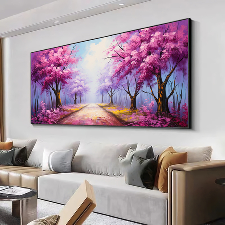 תמונת קנבס מיוחדת יער סגול לסלון או למשרד דגם 280721