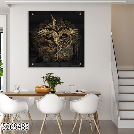 תמונת זכוכית מרובעת לפינת אוכל למשרד או למטבח דגם-5269485