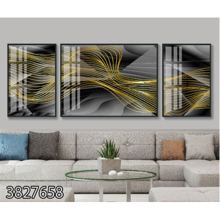 תמונה מחולקת לסלון בעיצוב מופשט מודרני דגם 3827658