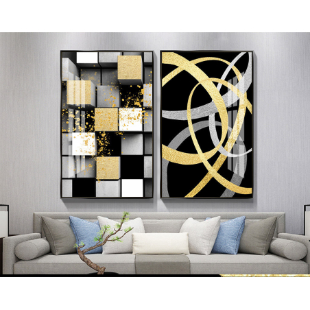 זוג תמונות על קנבס בבחירת המעצבת לסלון למשרד או לחדר השינה דגם 107276