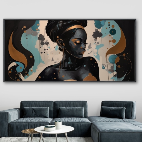 תמונת קנבס איכותית אפריקאית בסגנון גיאומטרי לסלון דגם - R20031