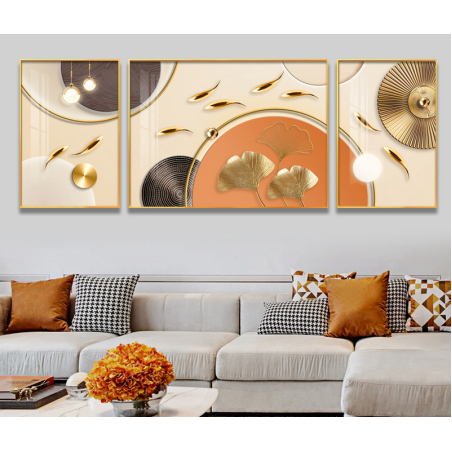 תמונה מחולקת לסלון על קנבס עם אפשרות לחיפוי זכוכית דגם 6655237