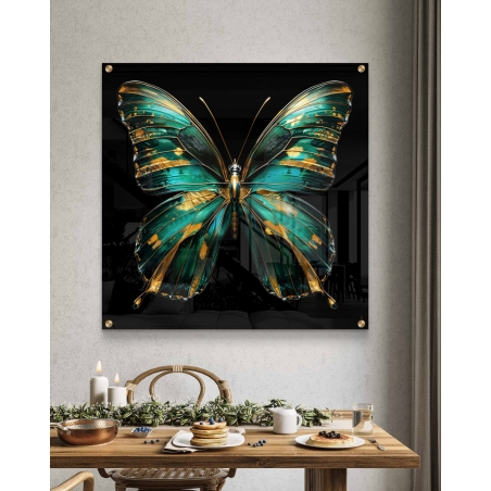 תמונת זכוכית מרובעת בסגנון בעלי חיים 