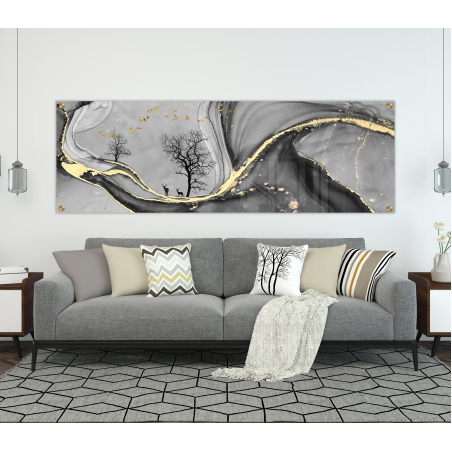 תמונת זכוכית  פנורמית מיוחדת לסלון לפינת אוכל או למשרד  דגם-G3687030