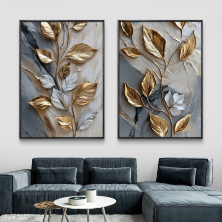 זוג תמונות קנבס לסלון 