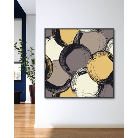 תמונת קנבס מרובעת סגנון גיאומטרי 