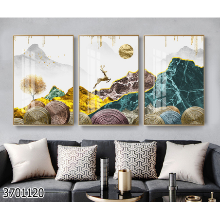 שלשה על קנבס מתוח וממוסגר לחדר השינה או לסלון דגם 3701120