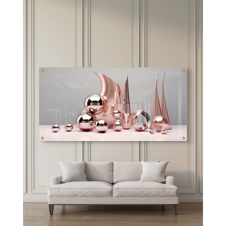 תמונת הדפסה על זכוכית תלת מימדית לסלון 