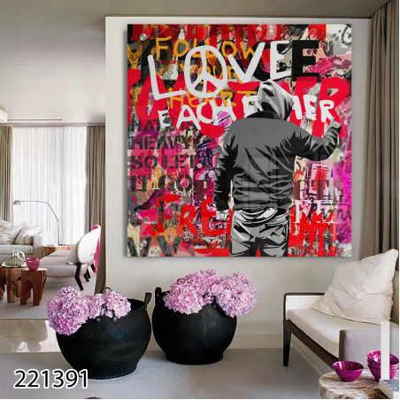 תמונת גרפיטי  על קנבס או זכוכית במבחר מידות דגם-221391