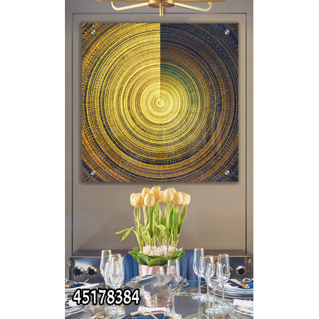 תמונת זכוכית מרובעת לפינת אוכל או לסלון דגם 45178384