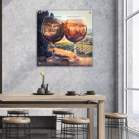 תמונת  זכוכית מרובעת למטבח או לפינת אוכל דגם 1220236