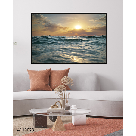 תמונה לסלון או למשרד מודפסת על קנבס קולקציית ים רגוע דגם-4112023