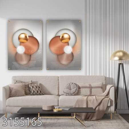 זוג תמונות למטבח\פינת אוכל\סלון בהדפסה ישירה על זכוכית דגם 3155165