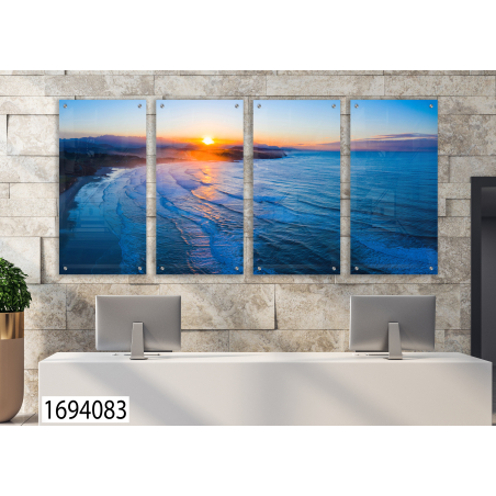 תמונה בארבעה חלקים למשרד ללובי או לסלון דגם 1694083