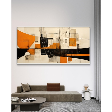 תמונת קנבס לסלון בסגנון גאומטרי 
