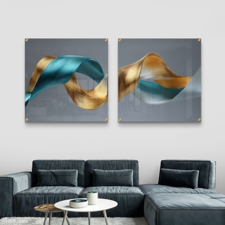 זוג תמונות זכוכית 