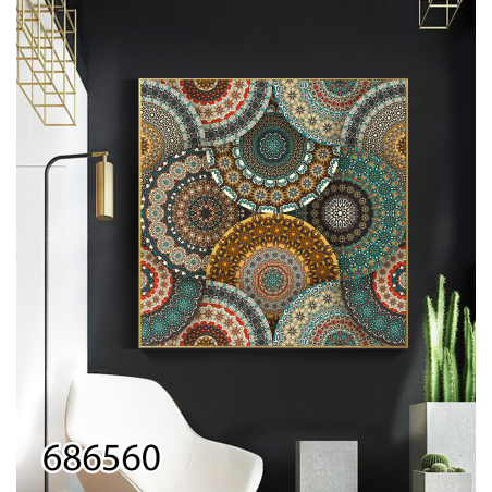 תמונה מעוצבת לסלון מודפסת על קנבס כותנה דגם 686560