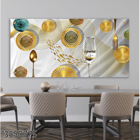 תמונת זכוכית מקורית למטבח או לפינת האוכל מודפסת על זכוכית דגם-3550775