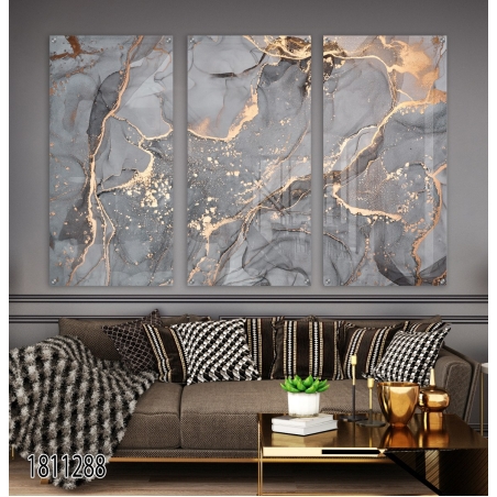 סט שלישייה מקורי מודפס על זכוכית מחוסמת דגם 1811288