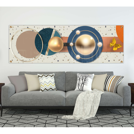 תמונת זכוכית תלת מימד פנורמית מיוחדת לסלון לפינת אוכל או למשרד  דגם-3075030