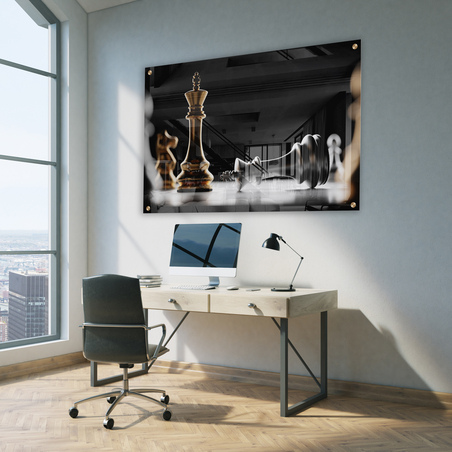 תמונת זכוכית מעוצבת לסלון או למשרד דגם  19635422