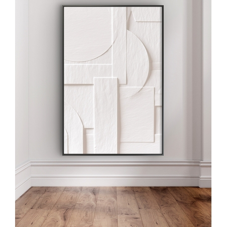 תמונת קיר מודרנית בגווני שמנת עם עיצוב גאומטרי נקי