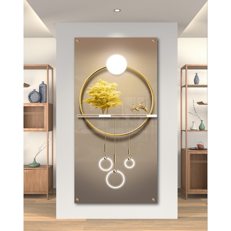 תמונת זכוכית לאורך לסלון בסגנון נורדי 