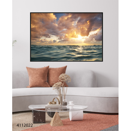 תמונה לסלון או למשרד מודפסת על קנבס קולקציית ים רגוע דגם-4112022