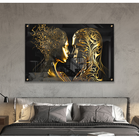 תמונת זכוכית לחדר שינה או לסלון דגם 9156746