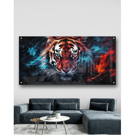 תמונת זכוכית נמר מיוחד אבסטרקט דגם-2409245