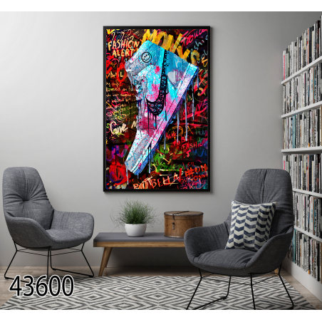 תמונת גרפיטי על קנבס או על זכוכית לבחירתכם דגם 43600