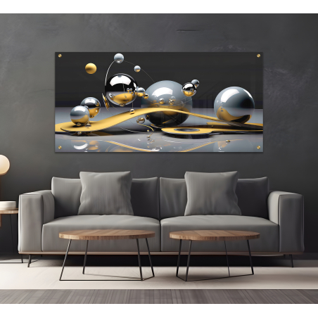 תמונת תלת מימד לסלון או למשרד בהדפסה ישירה על זכוכית דגם-210641