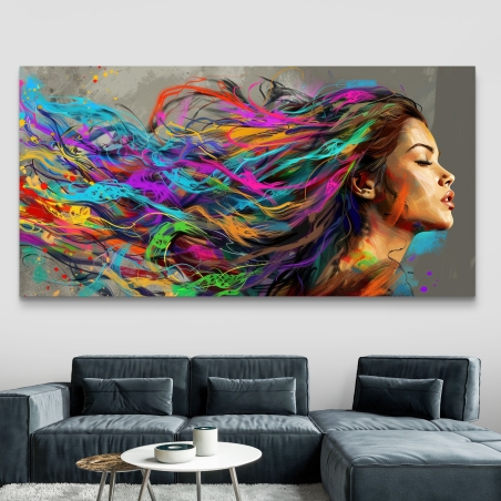 תמונת קנבס צבעונית לסלון בסגנון דמויות 