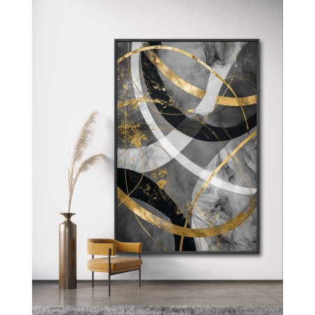תמונת קנבס לסלון בסגנון גאומטרי 