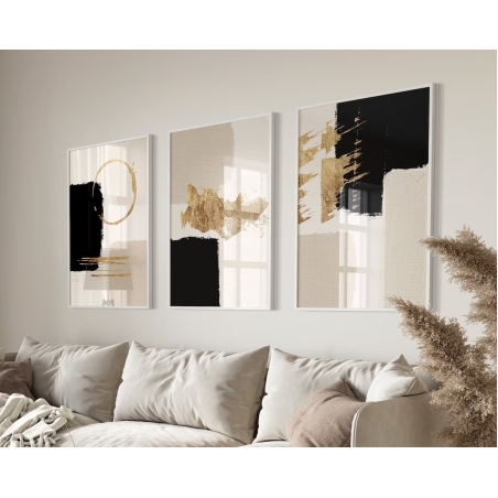 שלשה על קנבס כותנה!! מתוח וממוסגר לסלון או למשרד דגם 1111202