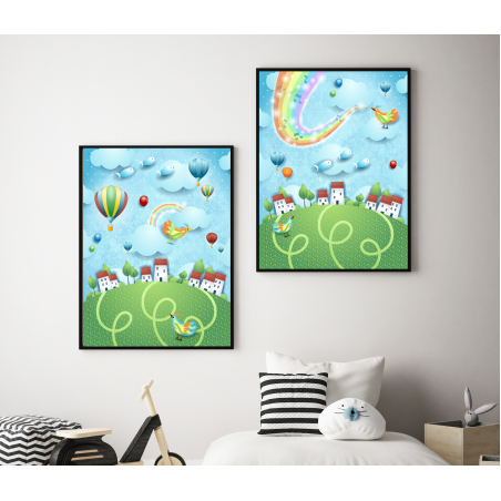 זוג תמונות לחדר ילדים קולקציית 