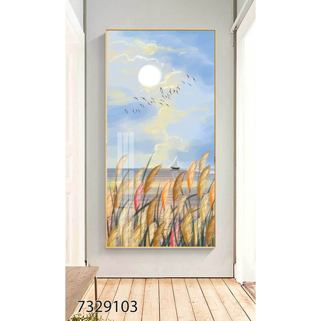 תמונת קנבס כותנה מעוצבת ממוסגרת לכניסה או לסלון דגם 7329103