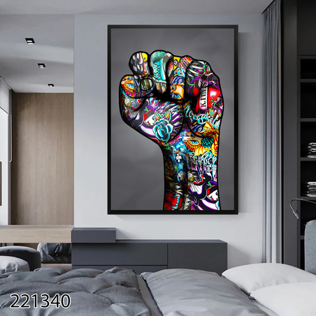תמונת גרפיטי מעוצבת על קנבס או על זכוכית לבחירתכם דגם 221340