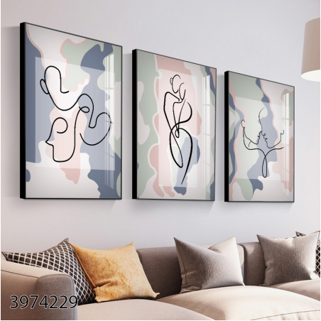 שלשה על קנבס כותנה!! מתוח וממוסגר לסלון או למשרד דגם 3974229