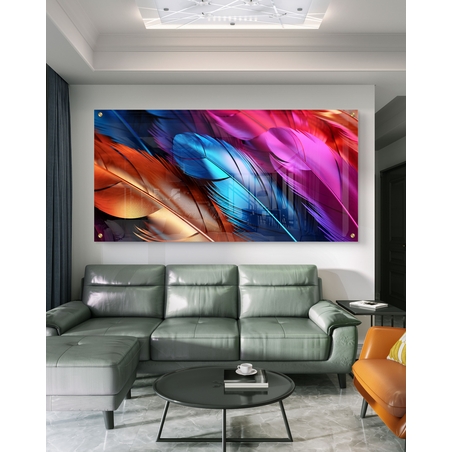 תמונת זכוכית צבעונית ומיוחדת לסלון 