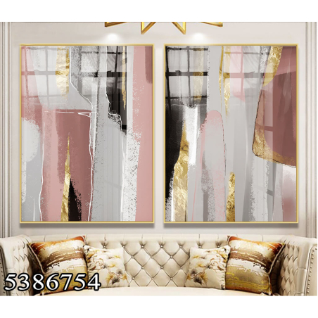 זוג תמונות  לסלון או לחדר השינה דגם 5386754
