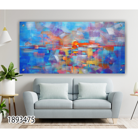 תמונת זכוכית מעוצבת בסגנון מודרני  למשרד או לסלון דגם 1893475