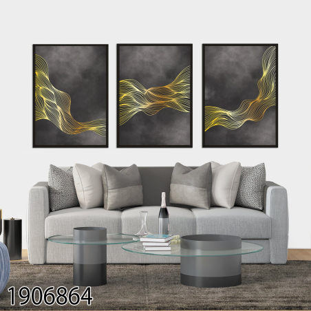 שלשה על קנבס מתוח וממוסגר לחדר השינה או לסלון דגם 1906864