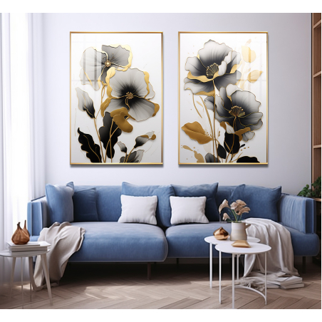 זוג תמונות על בד כותנה 