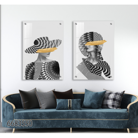 זוג תמונות  בהדפסה ישירה על זכוכית דגם 6683550