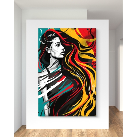 תמונת קנבס צבעונית לסלון בסגנון דמויות 