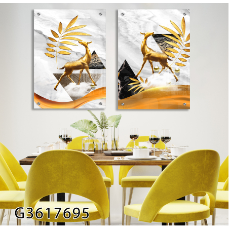 זוג תמונות למטבח בהדפסה  על זכוכית דגם G36176950