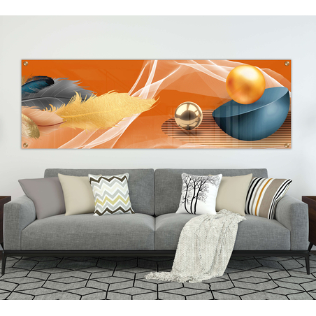 תמונת זכוכית תלת מימד פנורמית מיוחדת לסלון לפינת אוכל או למשרד  דגם-3075143